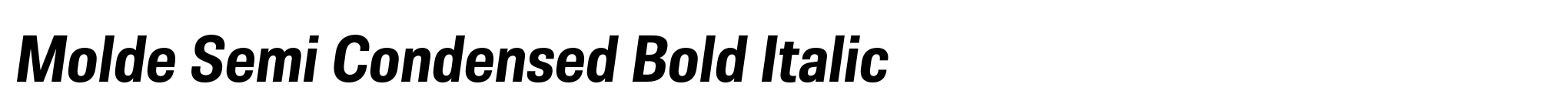 Molde Semi Condensed Bold Italic image